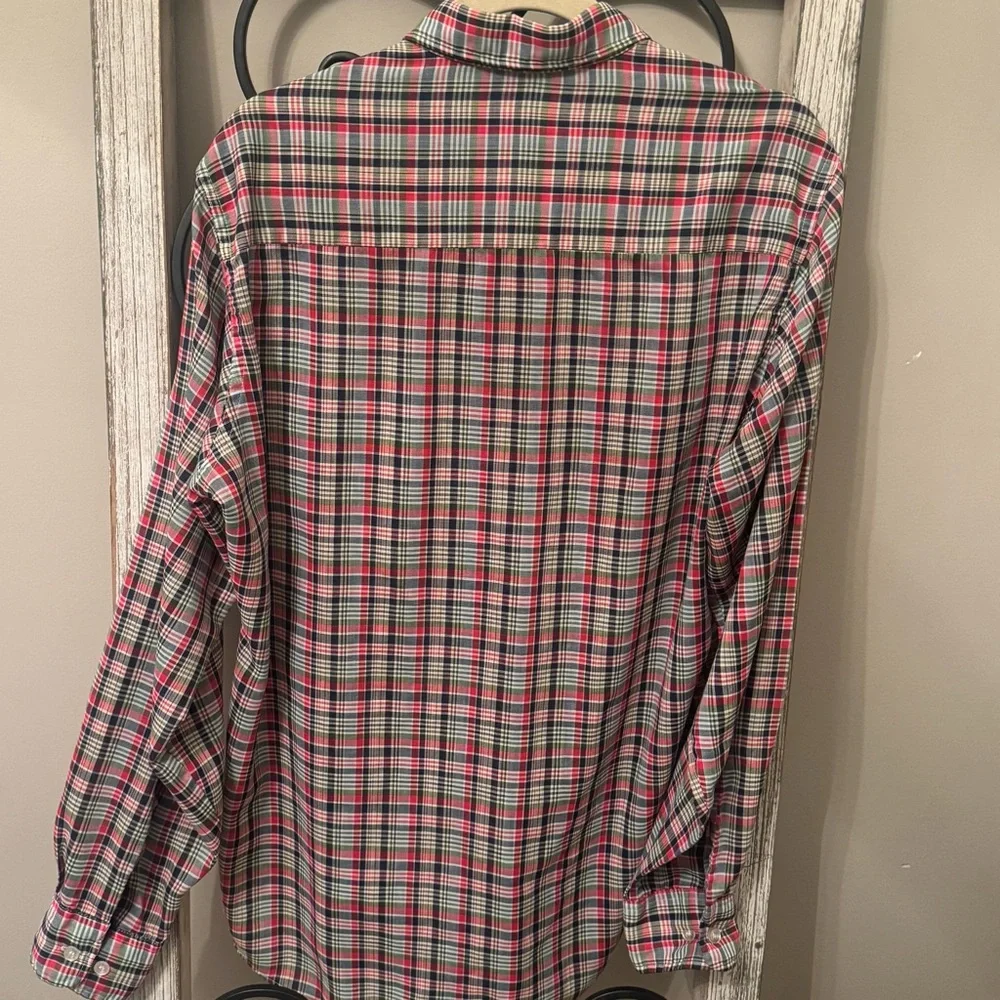 Levi’s Vintage Plaid Button Down Shirt Red Green Navy Check Men’s‎ XL